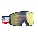 Scott React Beige / Blue Enhancer Yellow Chrome & extra lens AMP Pro