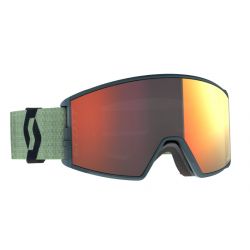 Scott React Soft Green / Black Solar Red Chrome & extra lens AMP Pro