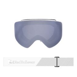 Red Bull Spect Masque de Ski Jam Matte White - Smoke Silver Mirror Cat.3 & Cloudy Snow Cat.2