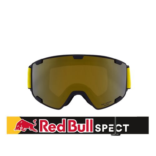 Red Bull Masque de Ski PARK Black Matte Brown Gold Mirror Cat.3