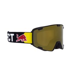 Red Bull Masque de Ski PARK Black Matte Brown Gold Mirror Cat.3