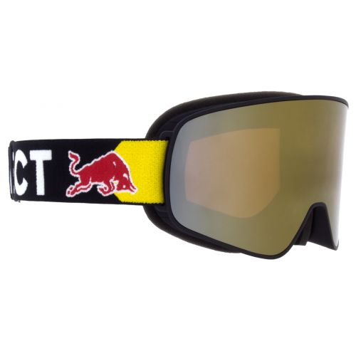 Red Bull Spect Masque de ski Rush Matte Black Orange Gold Mirror Cat.3