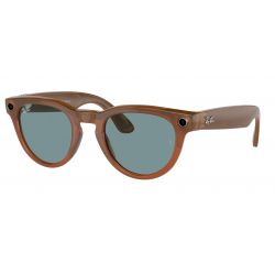 Ray-Ban Meta Headliner Shiny Caramel Teal Blue