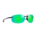 Maui Jim Ho'okipa XLarge Translucent Matte Grey - Maui Green Polarized Lenses