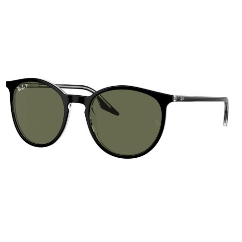 Ray-Ban RB2204 Black on Transparent - Green Polar