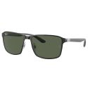 Ray-Ban RB3721 Black on Silver - Dark Green