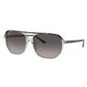 Ray-Ban Bill One RB2205 Havana on Transparent Green - Grey Gradient Polar