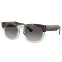 Ray-Ban Mega Hawkeye RB0298S Havana On Transparent Green - Clear Gradient Polar