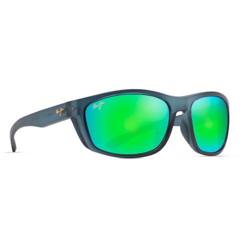 Maui Jim Nuu Landing Matte Teal/ Aquamarine rubber - MauiGreen Polarized Lenses