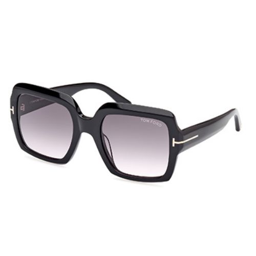 Tom Ford Kaya Shiny Black - Grey SmokeLenses Cat.2