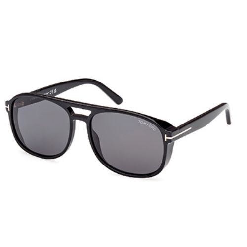 Tom Ford Rosco Shiny Shiny Black - Grey Lenses Cat.3