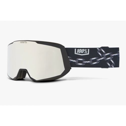 100% SNOWCRAFT XL Nico 2 écrans HIPERw/ Silver ML Mirror & HIPER Smoke w/ Blue ML Mirror - 100Percent Goggles