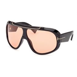 Tom Ford TF1093 Shiny Black - Pink Photochromic Lenses Cat.1-2