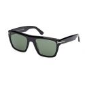 Tom Ford TF1077 Shiny Black - Green Lenses Cat.3