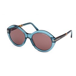 Tom Ford TF1088 Seraphina Bright Blue w/ Havana - Pourpre Lenses Cat.3