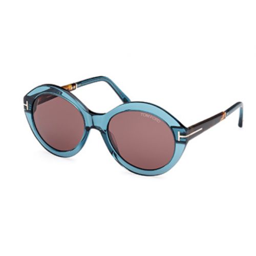 Tom Ford TF1088 Seraphina Bright Blue w/ Havana - Pourpre Lenses Cat.3