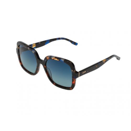 Komono Miley Havana Prism Rose Gold - Blue Polarized Lenses