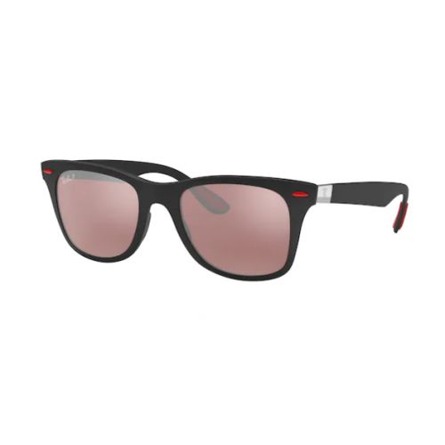 Ray-Ban Liteforce RB4195M Scuderia Ferrari Collection Matte Black Purple Mirror Silver