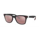 Ray-Ban Liteforce RB4195M Scuderia Ferrari Collection Matte Black Purple Mirror Silver