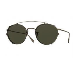 Oliver Peoples Coleridge Clip Solaire Soft Gold Green