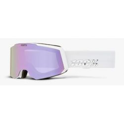 100% SNOWCRAFT S White/Lavender 2 écrans HIPER Smoke w/ Lavender ML Mirror & HIPER Pink w/ Turquoise ML Mirror - 100% Goggles