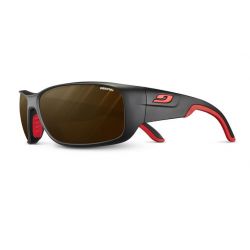 Julbo Run 2 Matte Noir/Rouge - Reactiv Polarized Brun Cat.2-4 