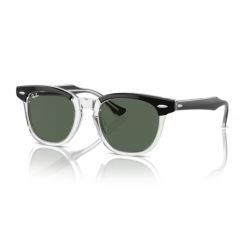Ray-Ban Junior RJ9098S Black On Transparent - Dark Green Cat.3