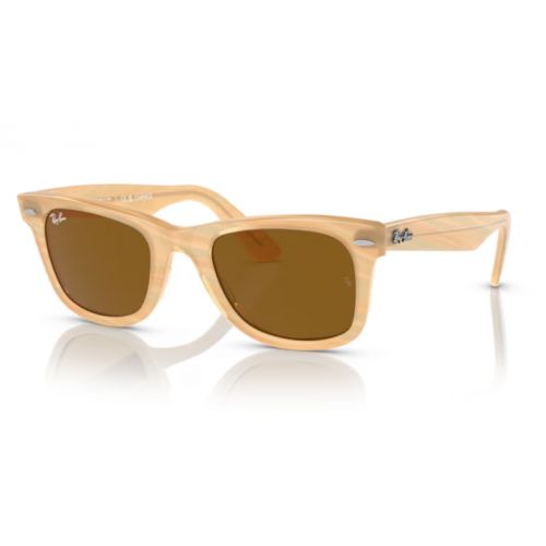 Ray Ban Original Wayfarer Light Tortoise Crystal Brown RB2140 954 Lunettes de soleil IceOptic