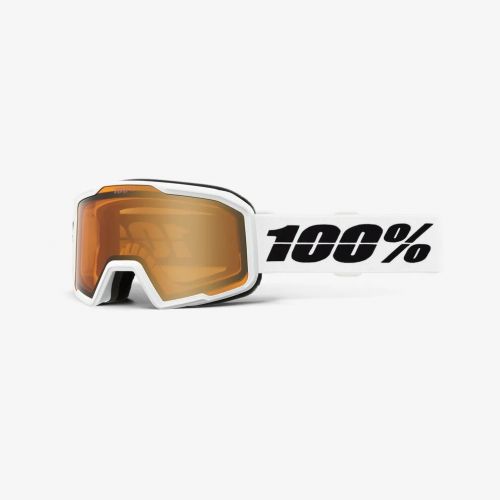 100% Masque VALNOR Base White - Amber Lens