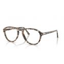 Persol P03371V Lynn Amber Brown Pirate Black Lenses