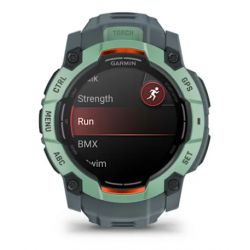 Garmin Instinct 3 SOLAR GPS Watch, Noir avec bracelet gris charbon 50mm