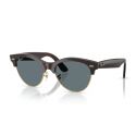 Ray-Ban Clubmaster Way Red Havana on Gold - Dark Blue Polarized Lenses Cat.3