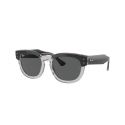 Ray-Ban Mega Hawkeye RB0298S Dark Gray On Transparent Gray - Dark Grey