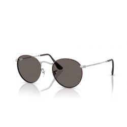 Ray-Ban Round Metal Matte Havana on Matte Silver - Dark Grey Cat.3