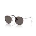 Ray-Ban Round Metal Matte Havana on Matte Silver - Dark Grey Cat.3