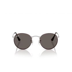 Ray-Ban Round Metal Matte Havana on Matte Silver - Dark Grey Cat.3