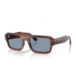 Ray-Ban RB4454 Lukas Striped Havana - Blue Lenses