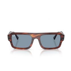 Ray-Ban RB4454 Lukas Striped Havana - Blue Lenses