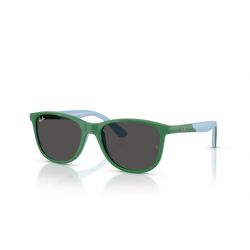 Ray-Ban Junior RJ9077S Green with Rubber Light Blue - Dark Grey Lenses