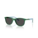 Ray-Ban Junior RJ9077S Green with Rubber Light Blue - Dark Grey Lenses