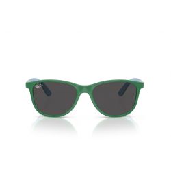 Ray-Ban Junior RJ9077S Green with Rubber Light Blue - Dark Grey Lenses