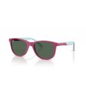 Ray-Ban Junior RJ9077S Fuchsia with Rubber Azzure - Dark Green Lenses