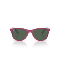 Ray-Ban Junior RJ9077S Fuchsia with Rubber Azzure - Dark Green Lenses