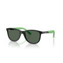 Ray-Ban Junior RJ9077S Black with Rubber Green - Dark Green Lenses