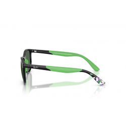 Ray-Ban Junior RJ9077S Black with Rubber Green - Dark Green Lenses