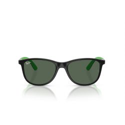 Ray-Ban Junior RJ9077S Black with Rubber Green - Dark Green Lenses