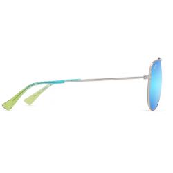 Maui Jim Hau'oli Shiny Shiny silver w/Blue&Green Blue Hawaii 2P