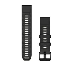 Garmin Bracelet Fénix QuickFit Silicone Black/Pebble Gray Silicone - 22mm