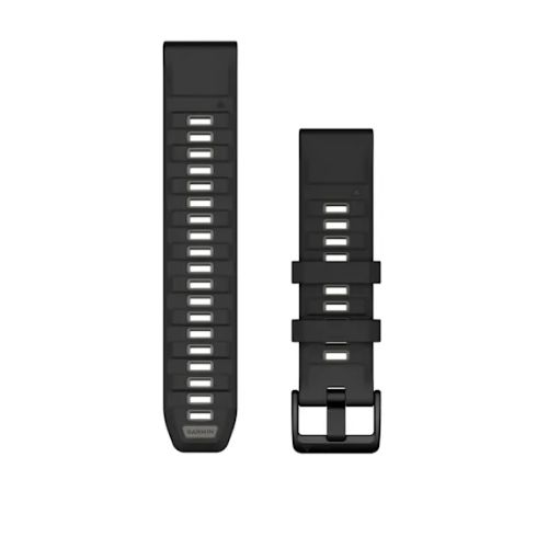 Garmin Bracelet Fénix QuickFit Silicone Black/Pebble Gray Silicone - 22mm