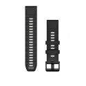 Garmin Bracelet Fénix QuickFit Silicone Black/Pebble Gray Silicone - 22mm